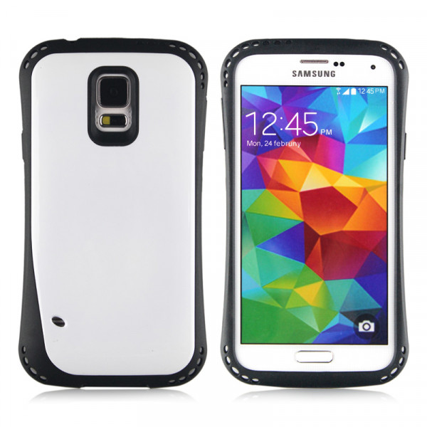 Wholesale Samsung Galaxy S5 i9600 First Class Gummy Hybrid Case (White)